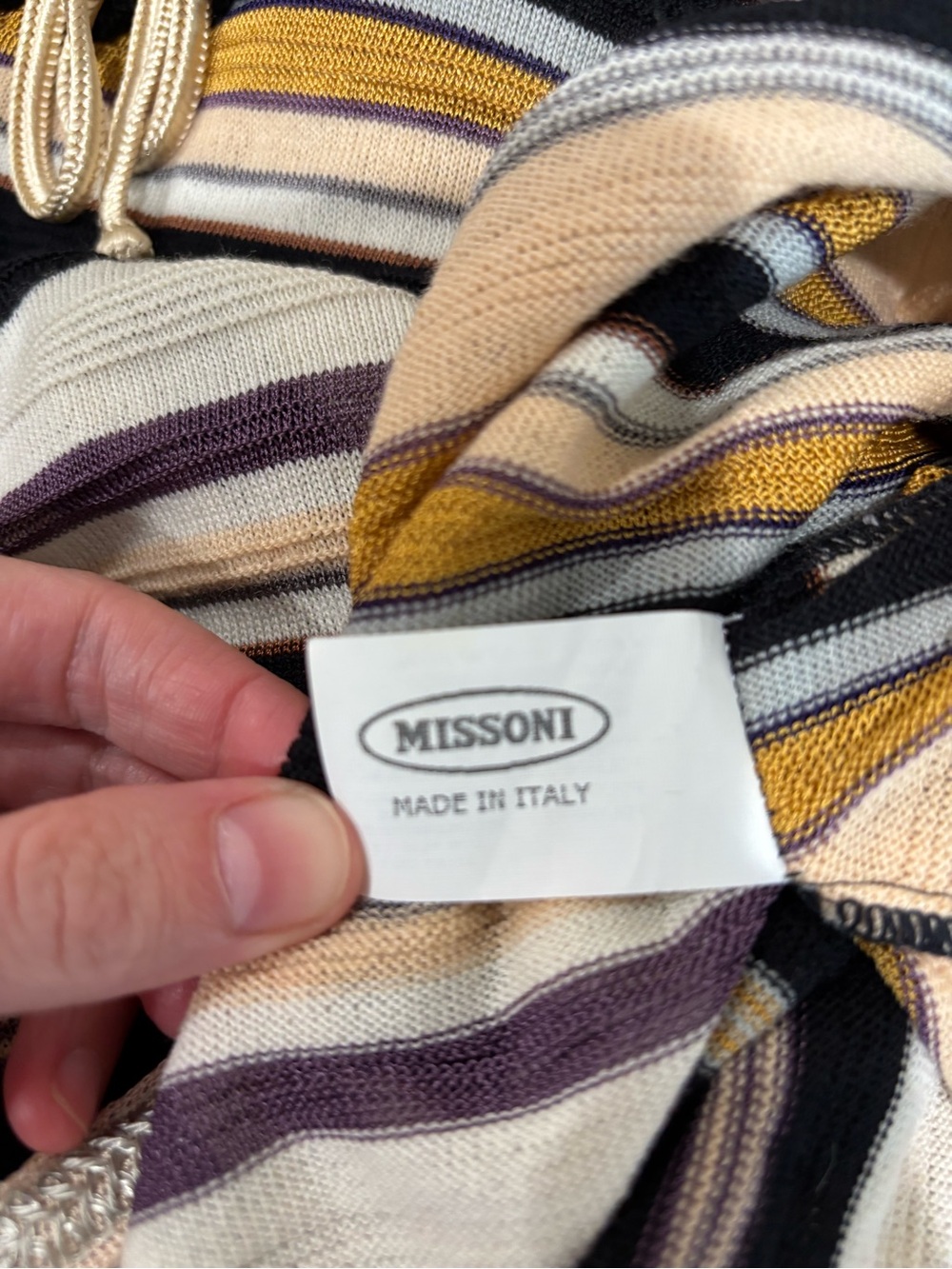 Missoni Striped Knit Sailor Collar Dress in Black/Cream - Size 46. (US 10) - Picture 6 of 6